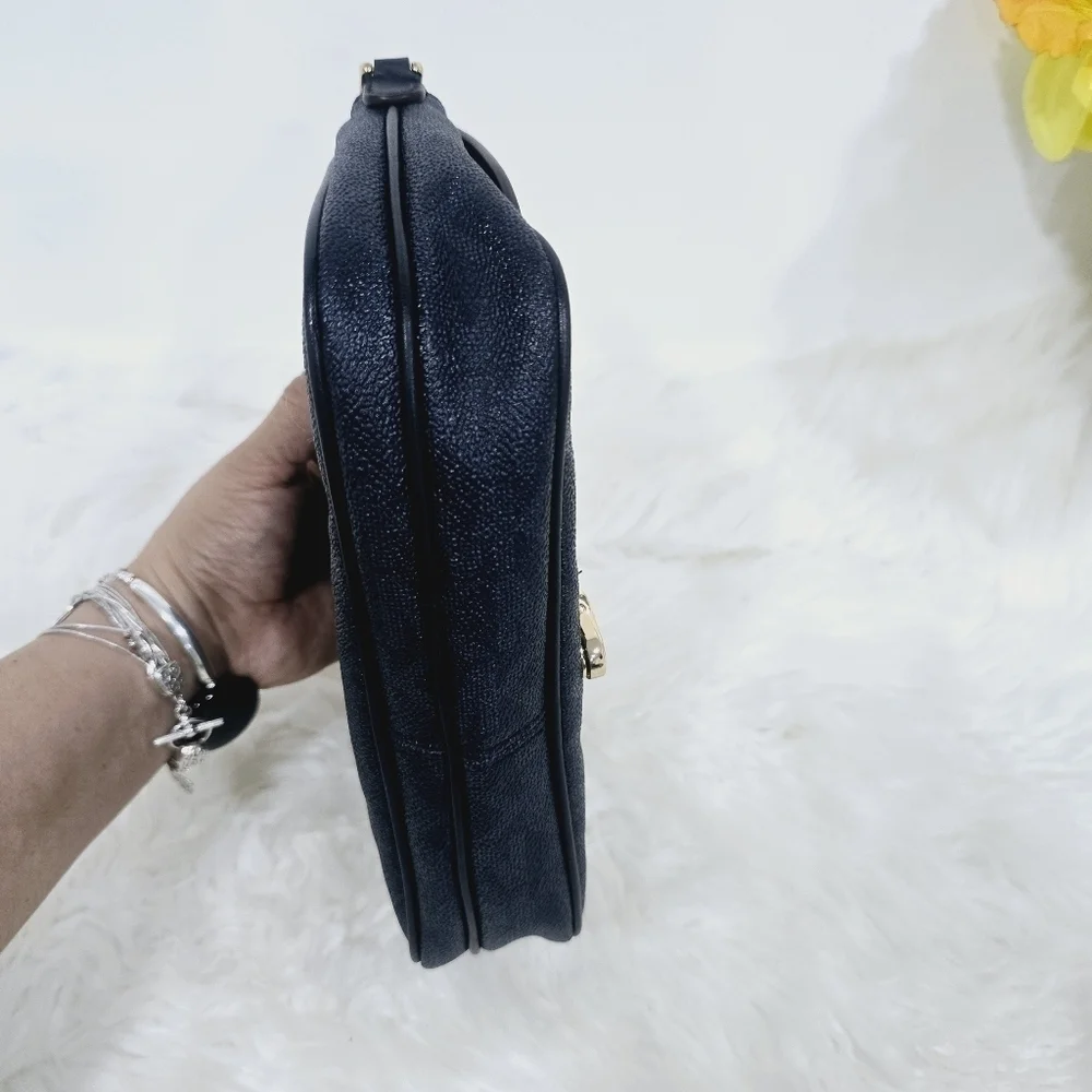 Michael Kors blue Charlton logo crossbody bag